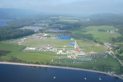 Aerial view of Rock Ness