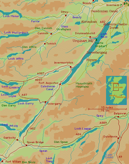 Map of Loch Ness